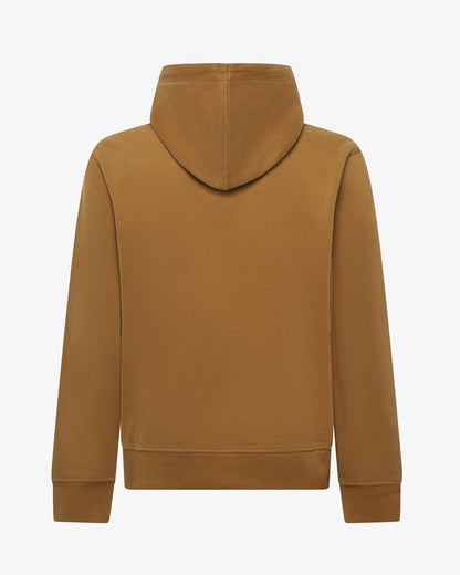 Felpa con cappuccio e micrologo in tono