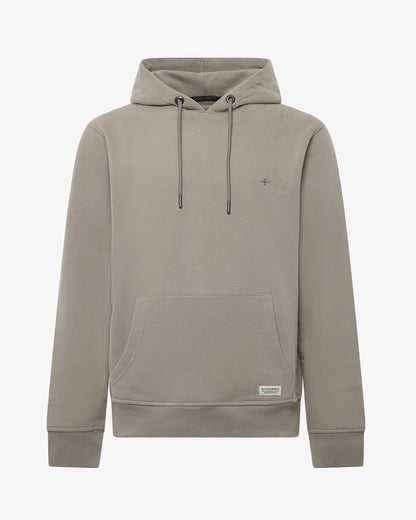 Felpa con cappuccio e micrologo in tono