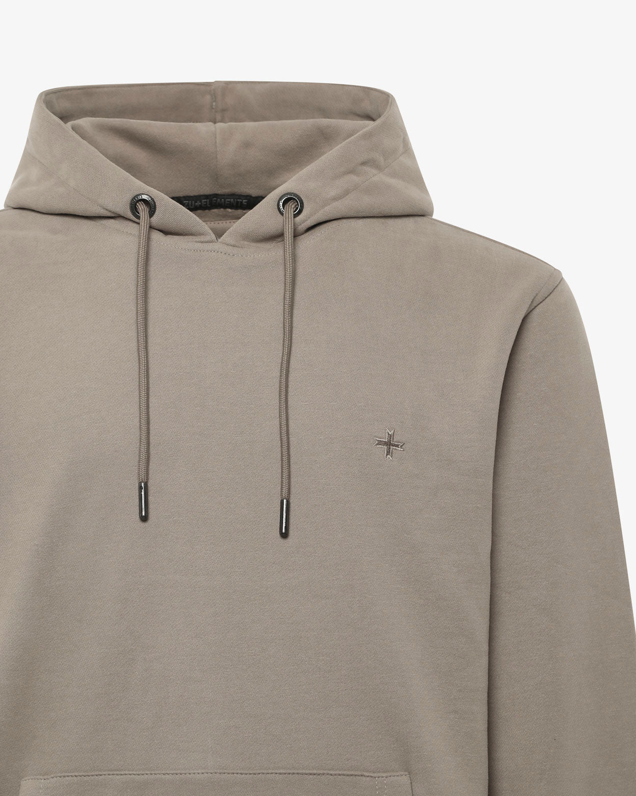 Felpa con cappuccio e micrologo in tono