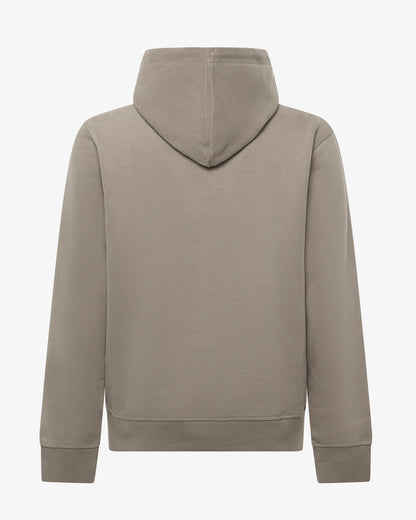 Felpa con cappuccio e micrologo in tono