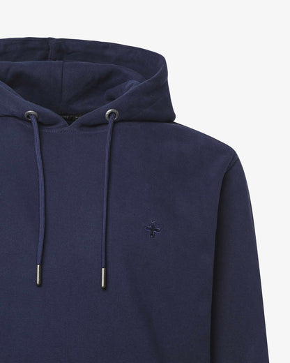 Felpa con cappuccio e micrologo in tono