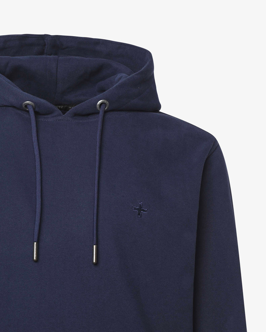 Felpa con cappuccio e micrologo in tono