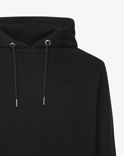 Felpa con cappuccio e micrologo in tono