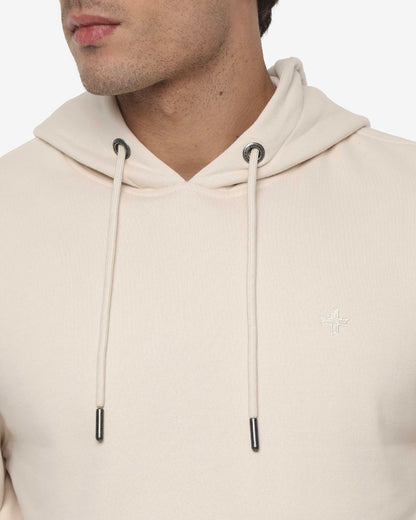 Felpa con cappuccio e micrologo in tono