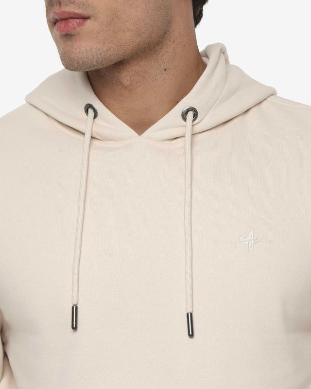 Felpa con cappuccio e micrologo in tono