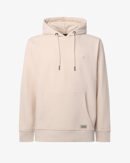 Felpa con cappuccio e micrologo in tono