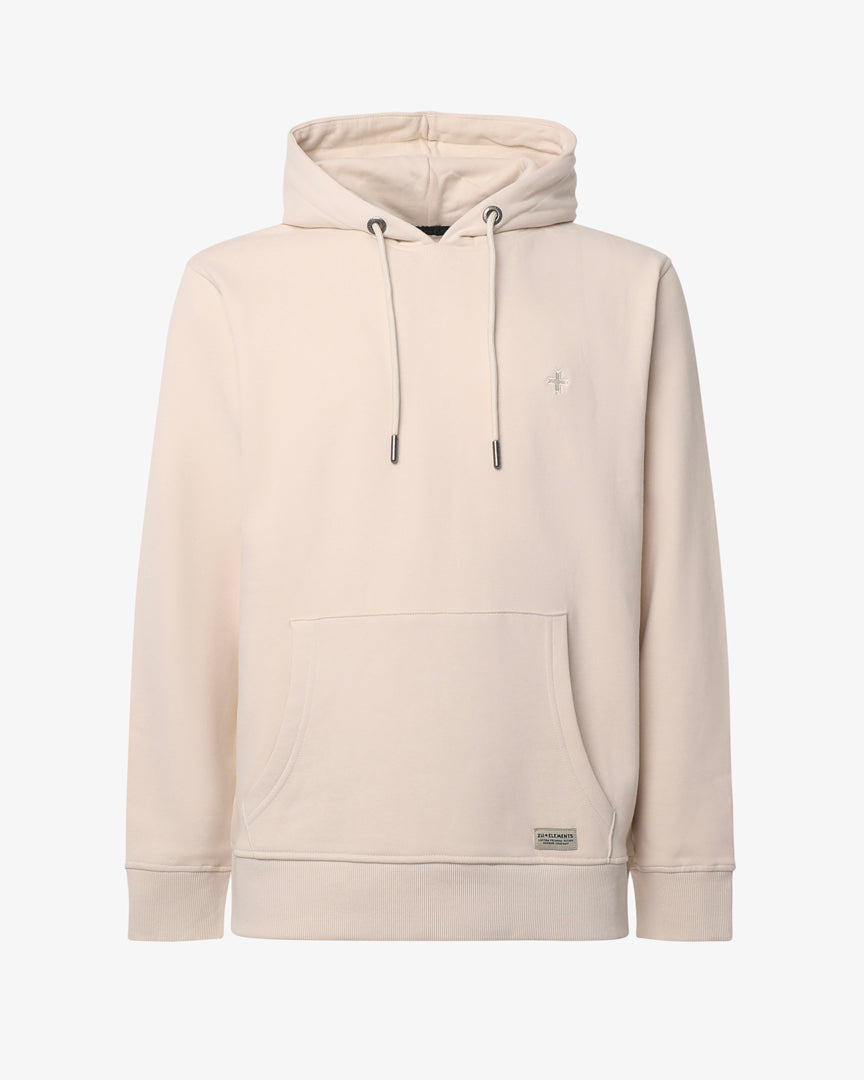 Felpa con cappuccio e micrologo in tono