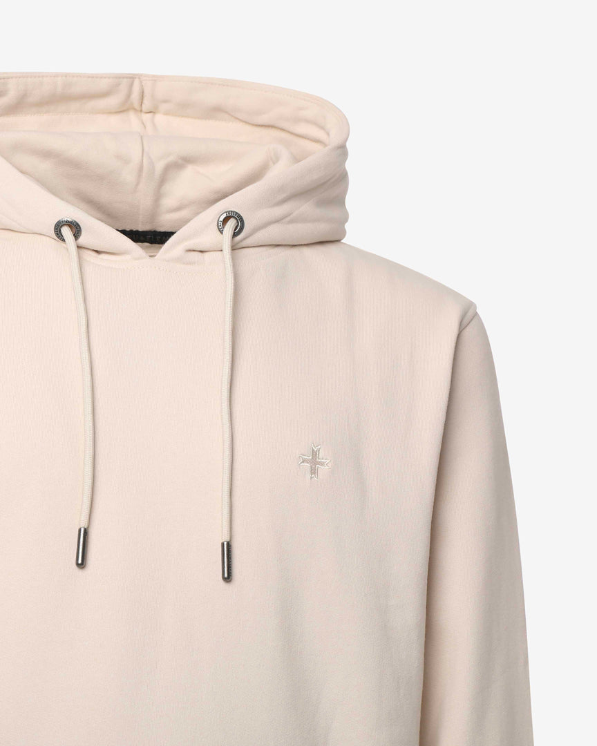 Felpa con cappuccio e micrologo in tono