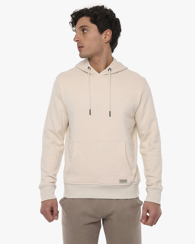 Felpa con cappuccio e micrologo in tono