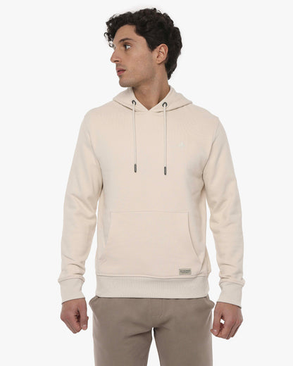 Felpa con cappuccio e micrologo in tono