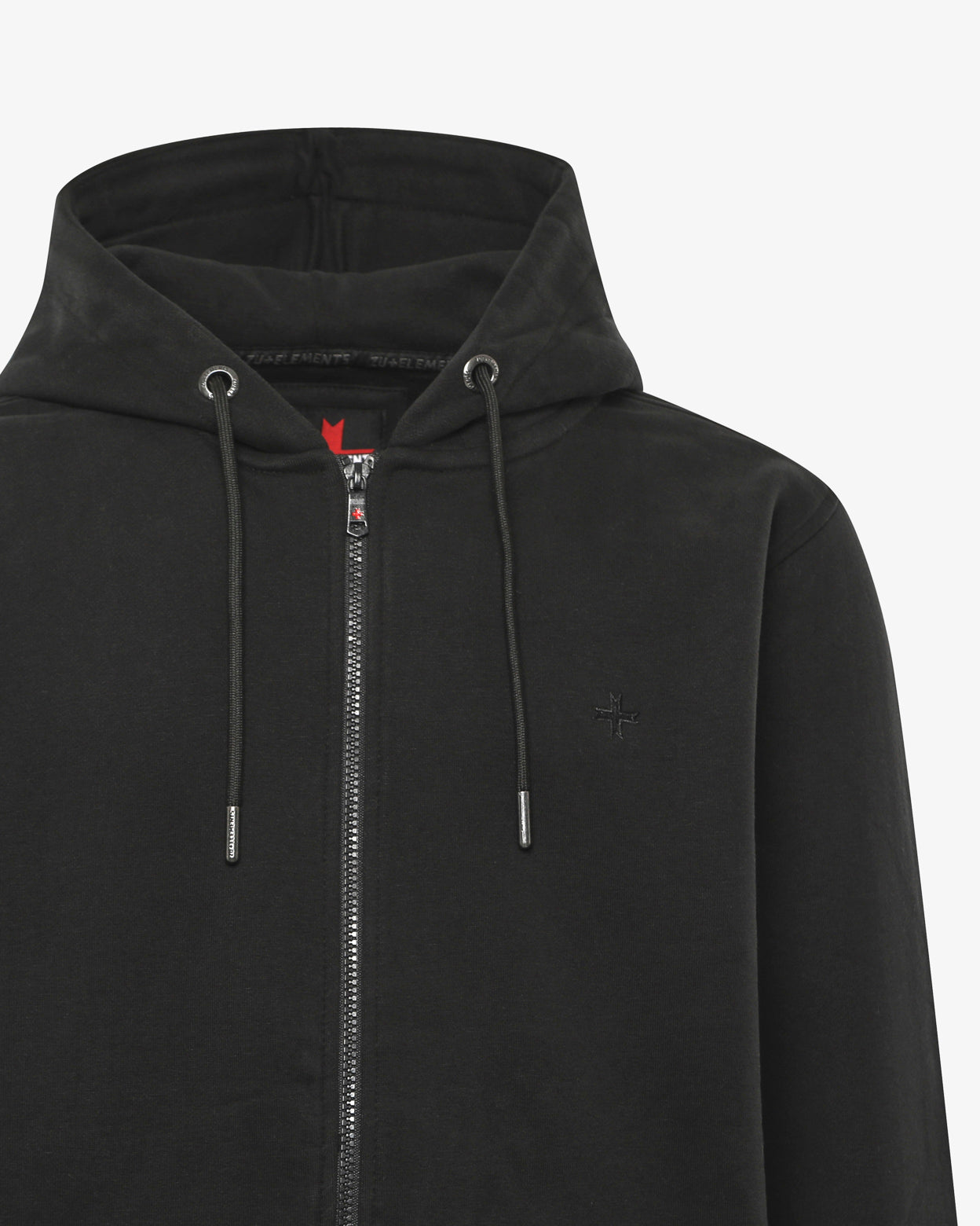 Felpa zip con cappuccio e logo in tono