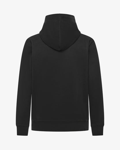Felpa zip con cappuccio e logo in tono