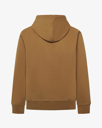 Felpa zip con cappuccio e logo in tono