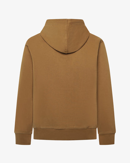 Felpa zip con cappuccio e logo in tono