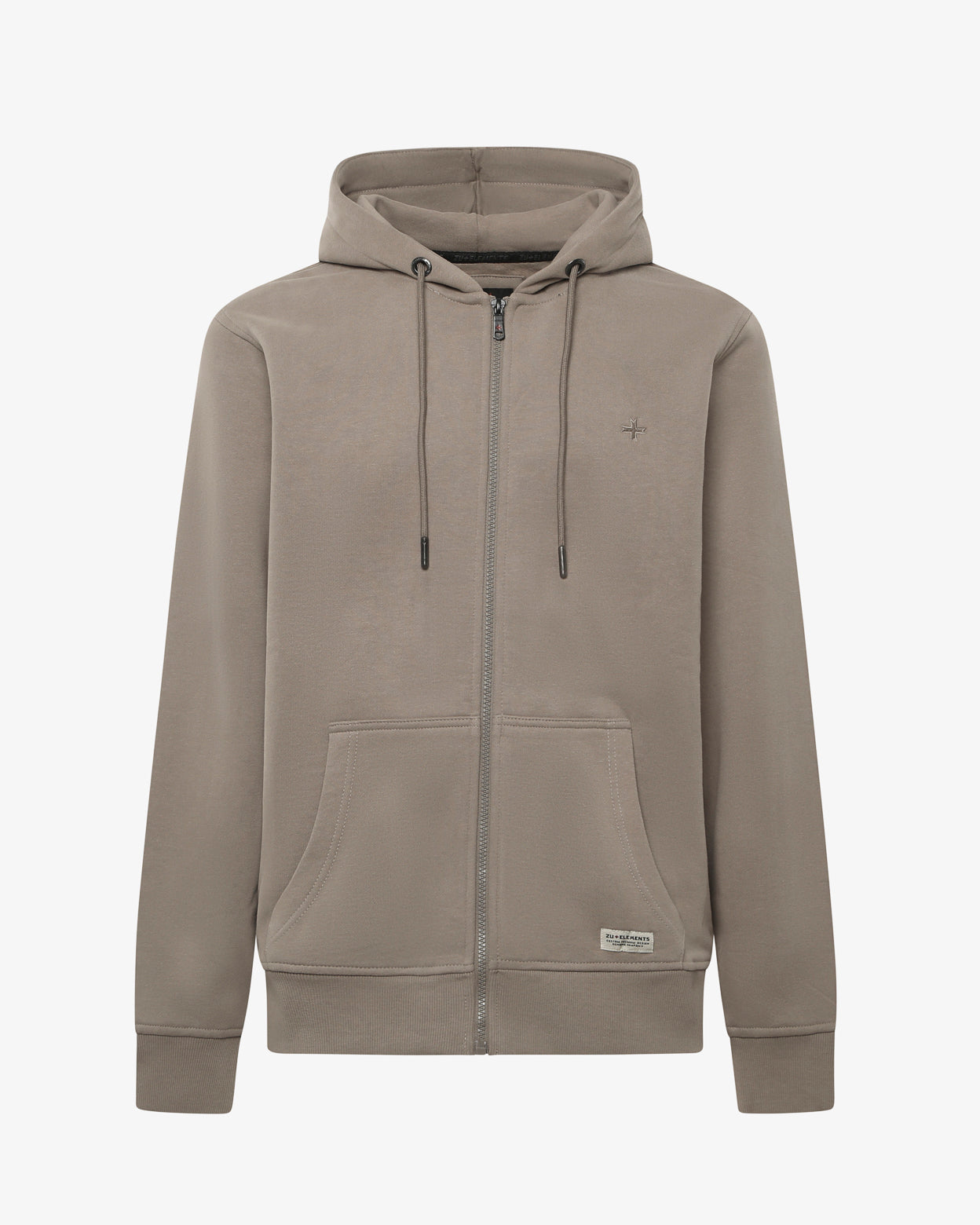 Felpa zip con cappuccio e logo in tono