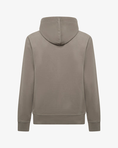 Felpa zip con cappuccio e logo in tono
