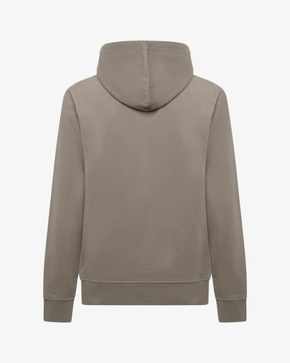 Felpa zip con cappuccio e logo in tono