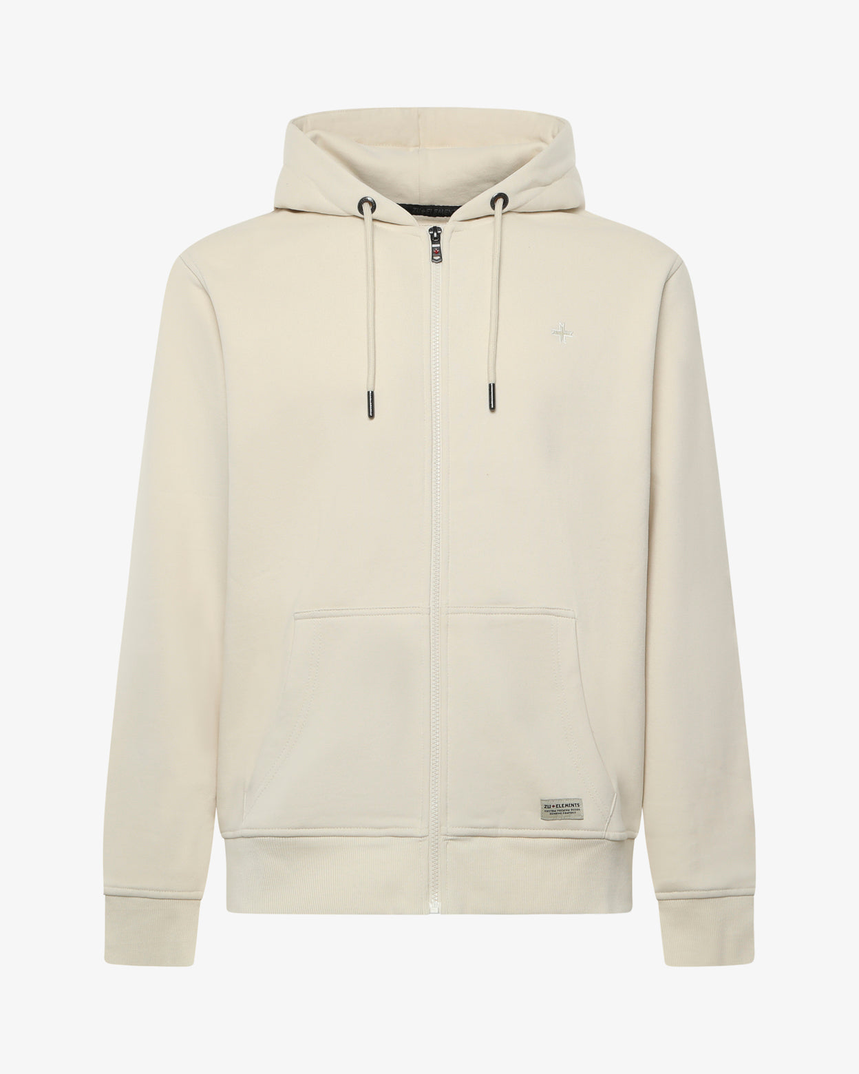 Felpa zip con cappuccio e logo in tono