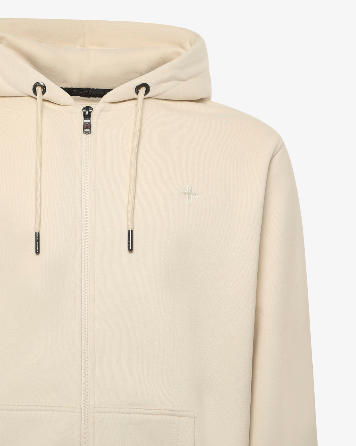 Felpa zip con cappuccio e logo in tono