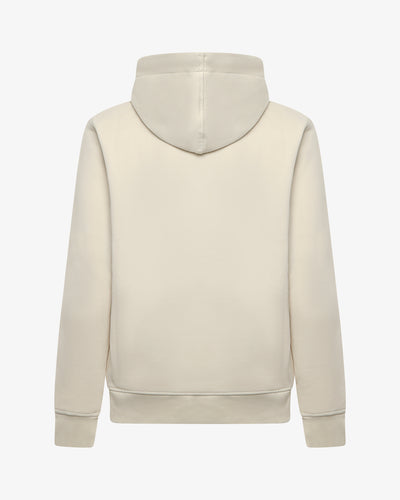 Felpa zip con cappuccio e logo in tono