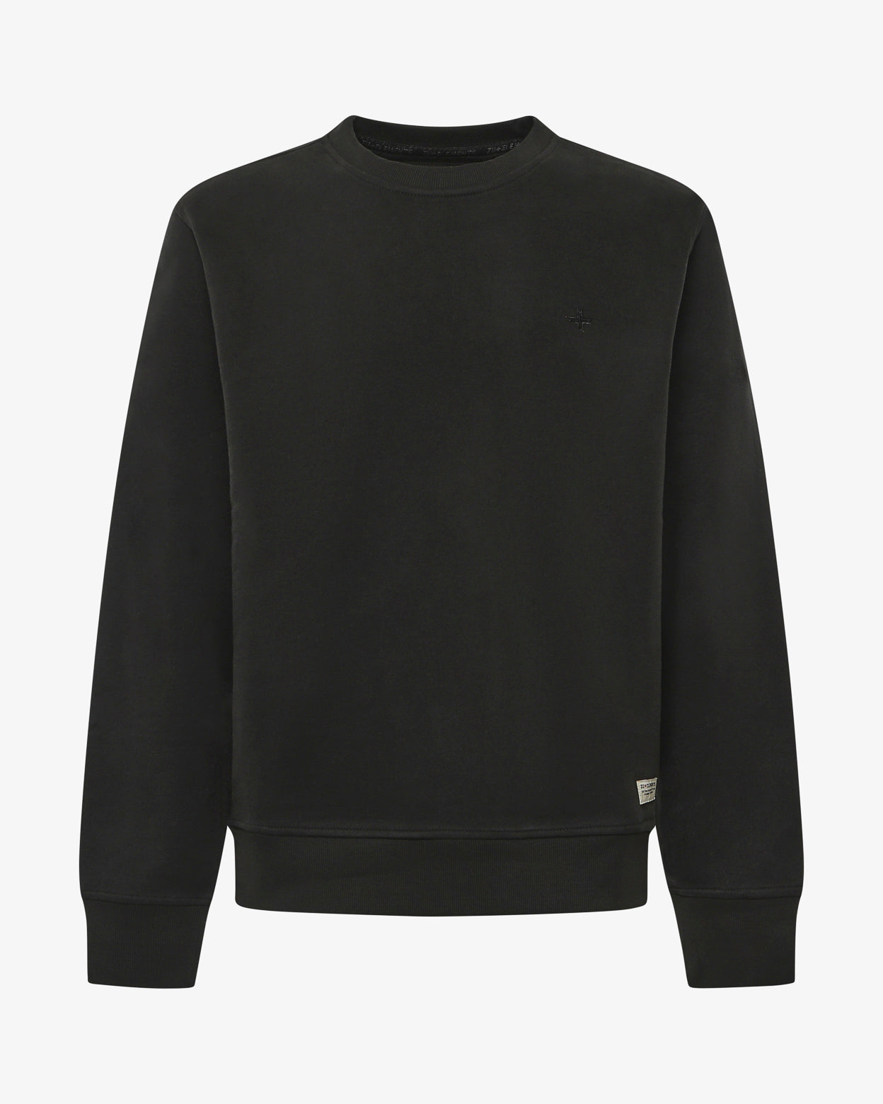 Crewneck sweatshirt with micrologo in tone