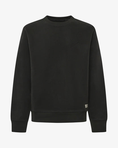 Crewneck sweatshirt with micrologo in tone