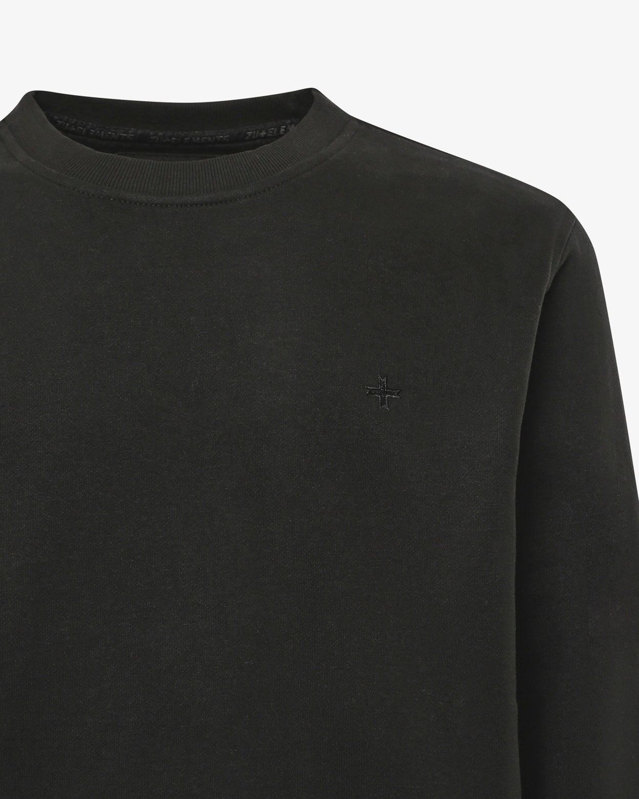 Crewneck sweatshirt with micrologo in tone