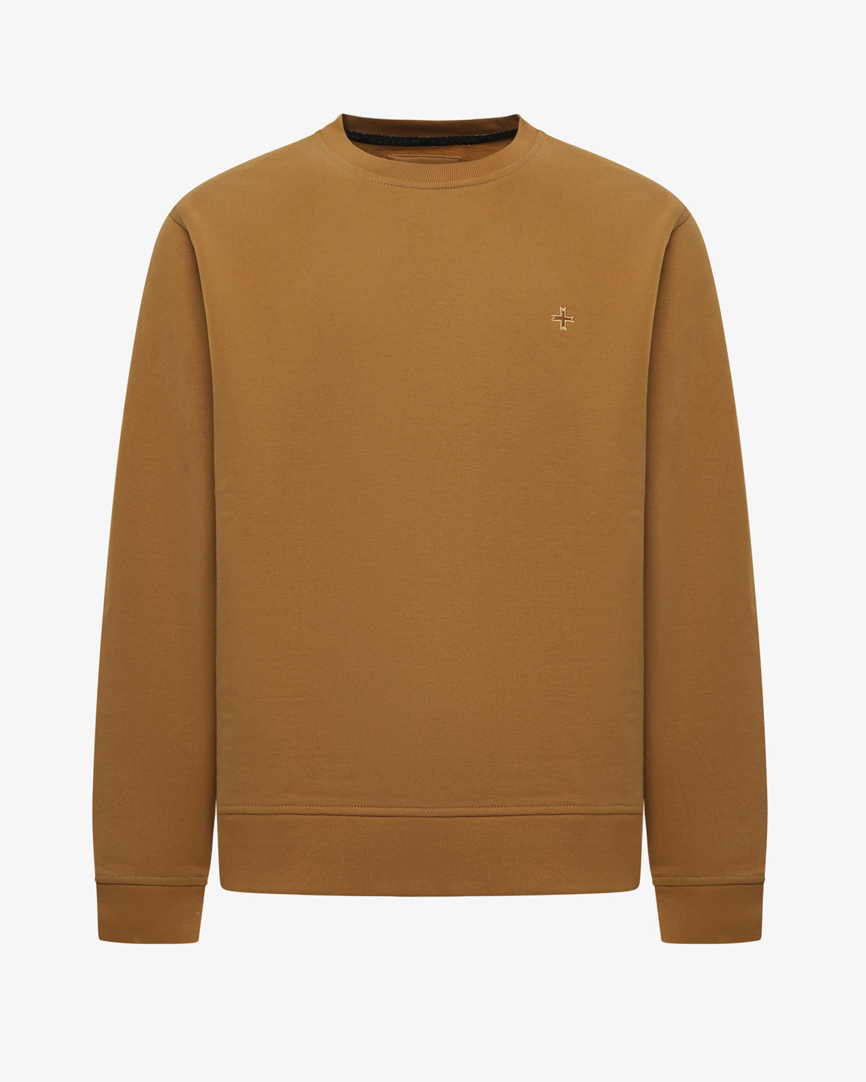 Crewneck sweatshirt with micrologo in tone