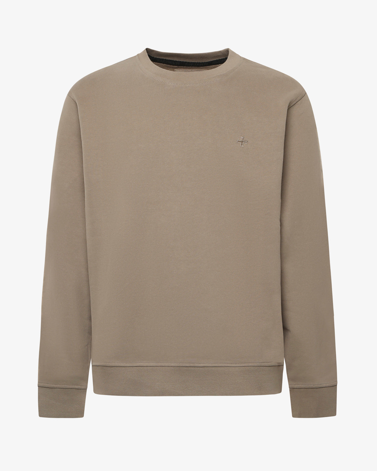 Crewneck sweatshirt with micrologo in tone