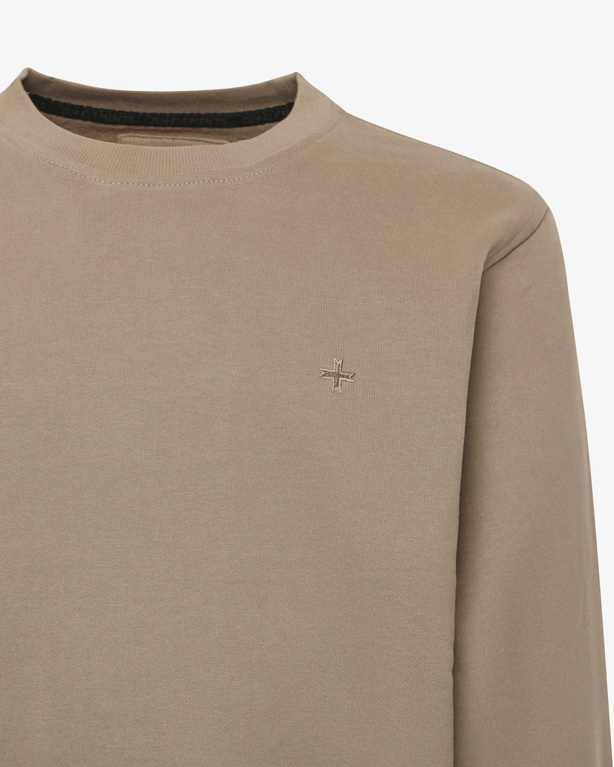Crewneck sweatshirt with micrologo in tone
