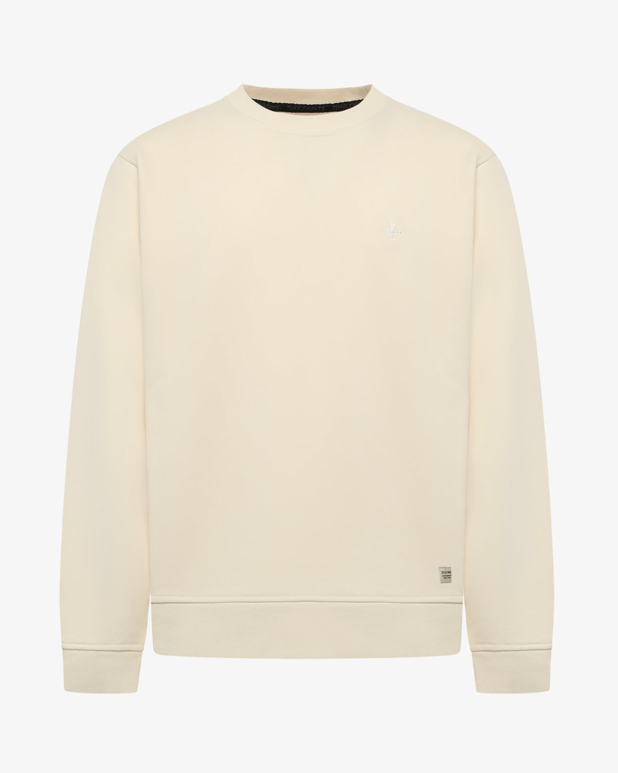 Crewneck sweatshirt with micrologo in tone
