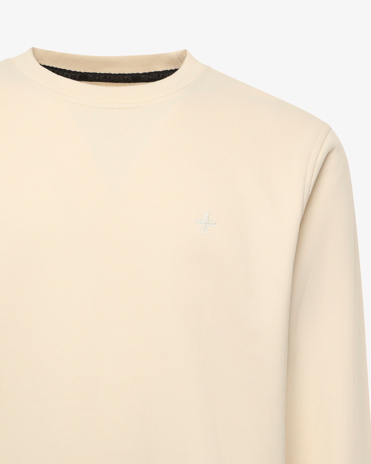 Crewneck sweatshirt with micrologo in tone