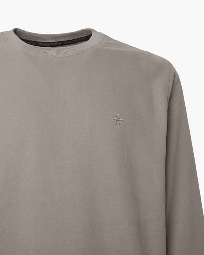 Felpa Girocollo con micrologo in tono