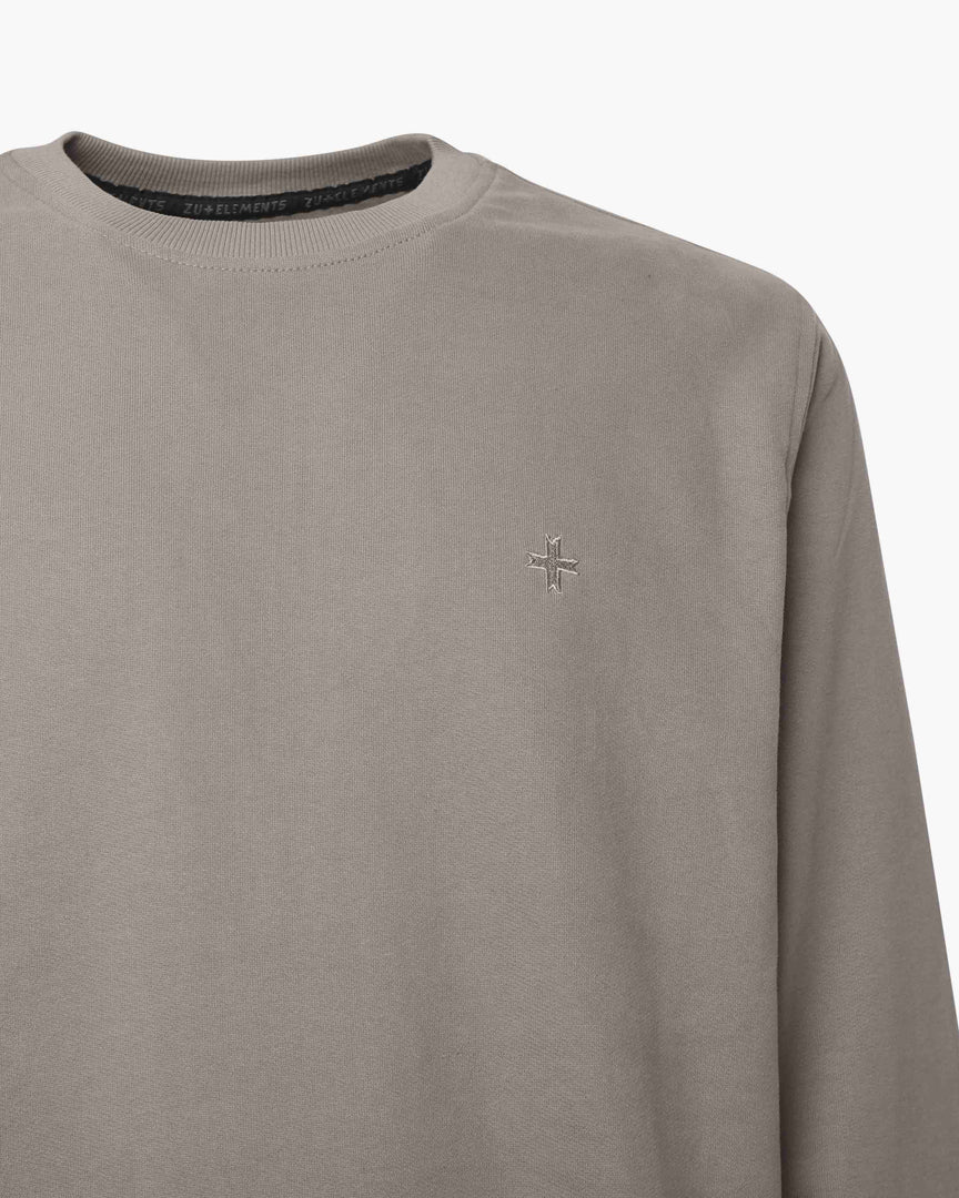 Felpa Girocollo con micrologo in tono