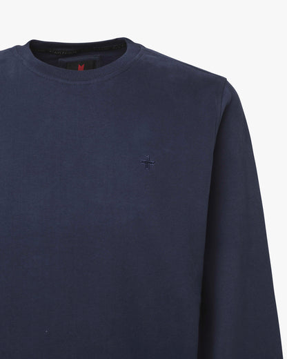 Felpa Girocollo con micrologo in tono