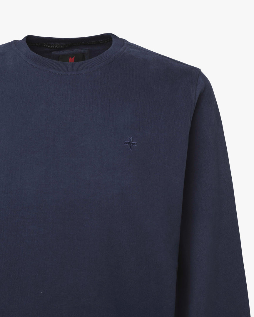 Felpa Girocollo con micrologo in tono