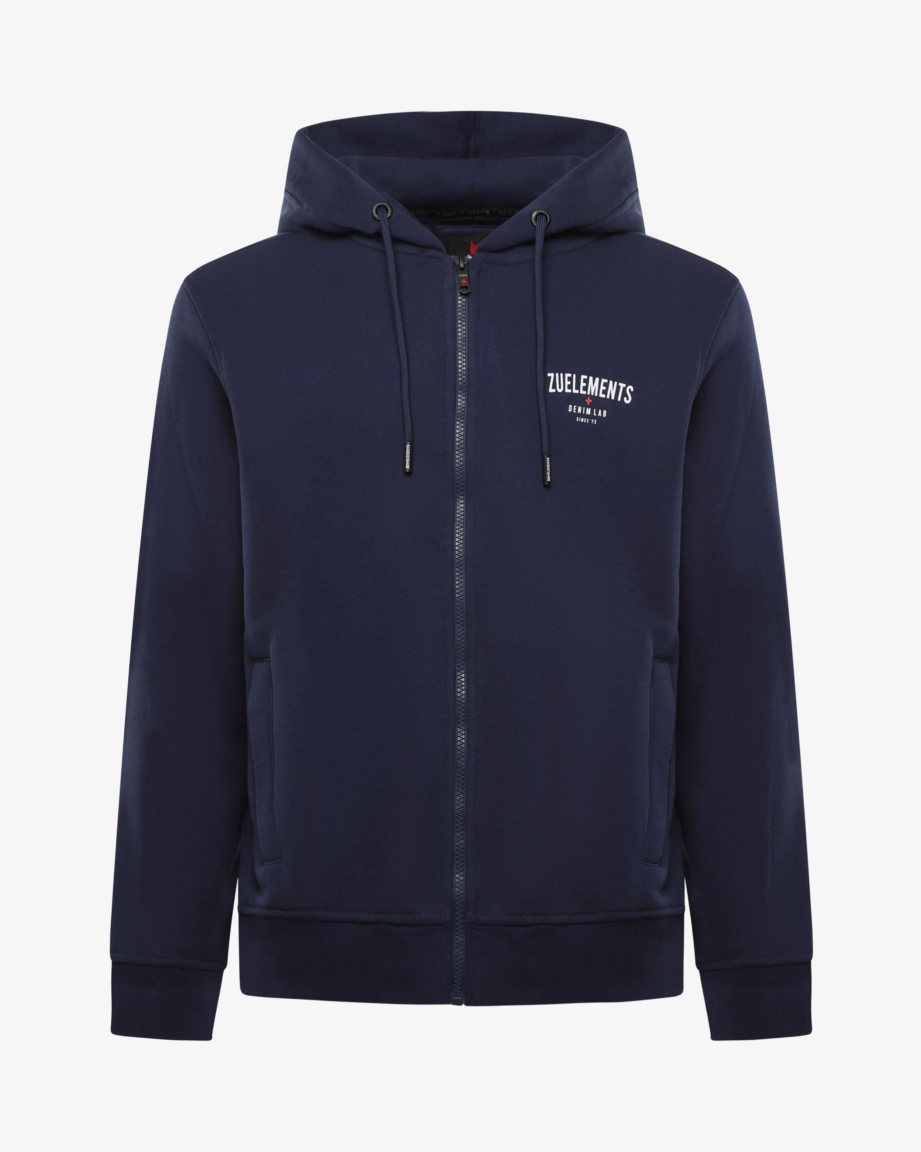 Felpa con zip e cappuccio "Denim Lab"