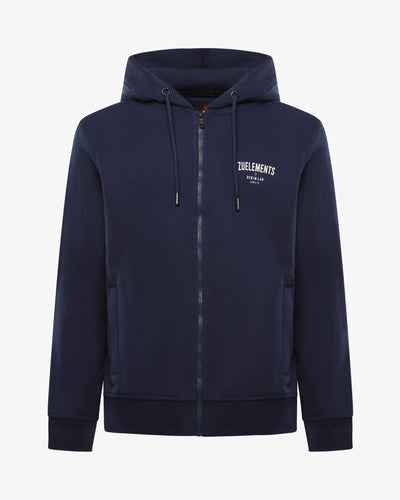 Felpa con zip e cappuccio "Denim Lab"
