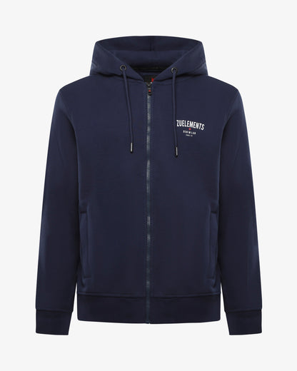 Felpa con zip e cappuccio "Denim Lab"