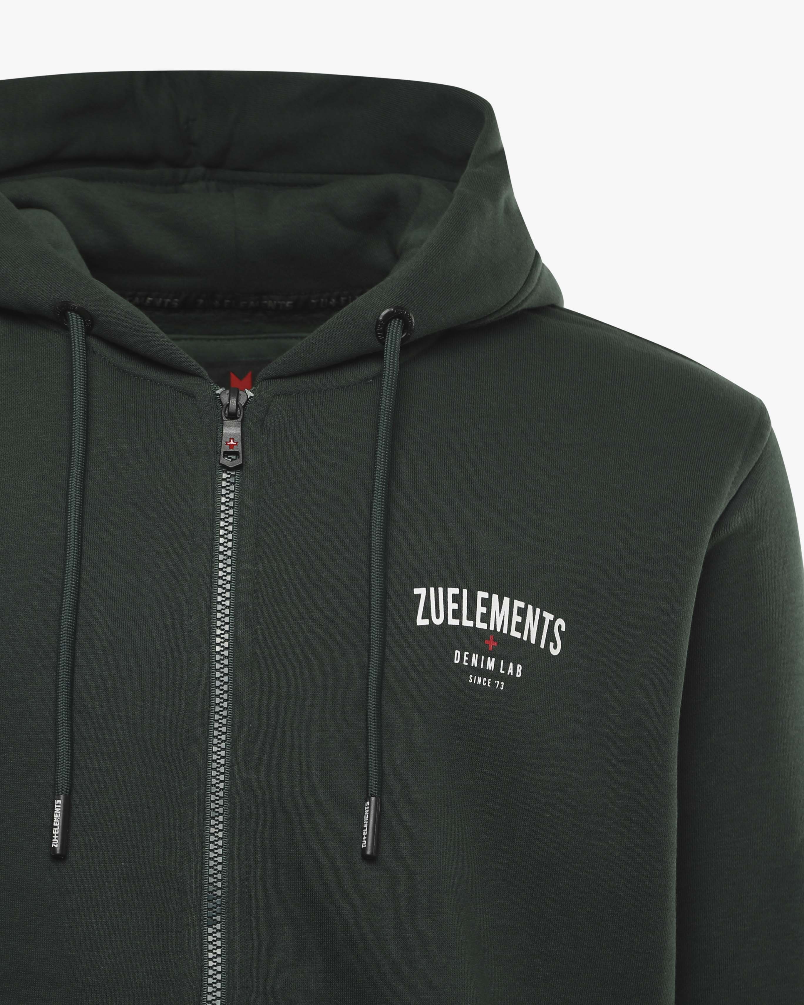 Felpa con zip e cappuccio "Denim Lab"