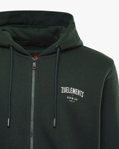 Felpa con zip e cappuccio "Denim Lab"