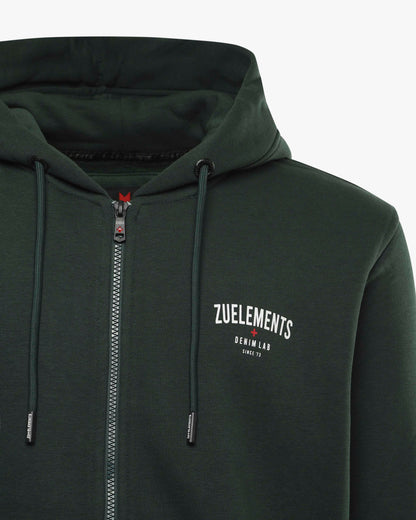 Felpa con zip e cappuccio "Denim Lab"