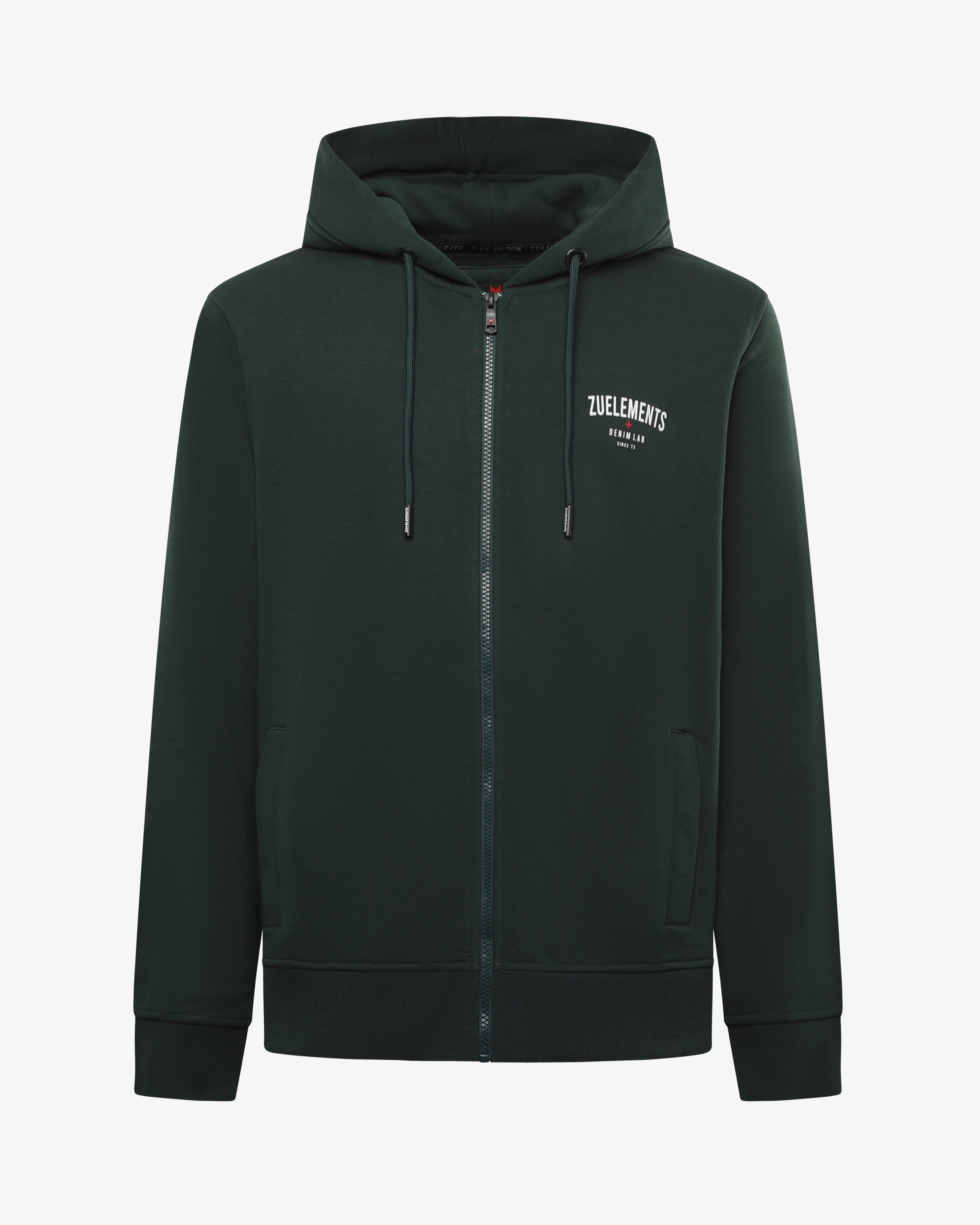 Felpa con zip e cappuccio "Denim Lab"