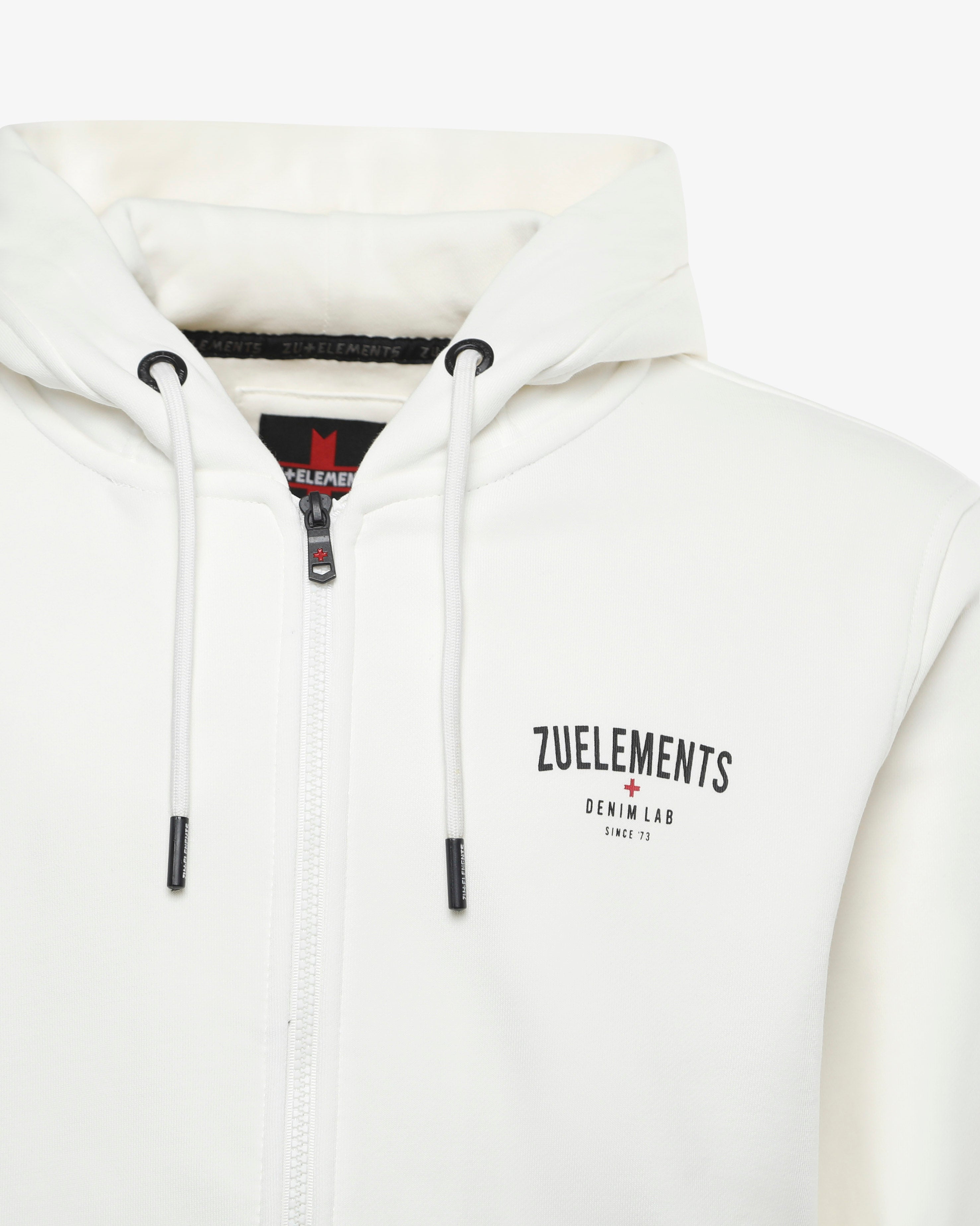 Felpa con zip e cappuccio "Denim Lab"