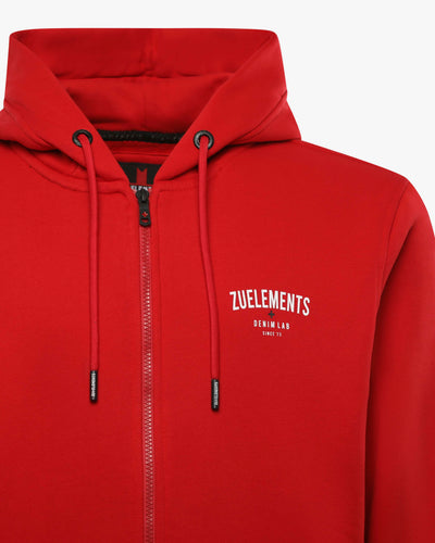 Felpa con zip e cappuccio "Denim Lab"