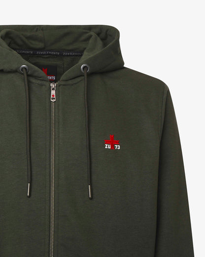 Felpa con Zip e Cappuccio "ZU Seventy Three"