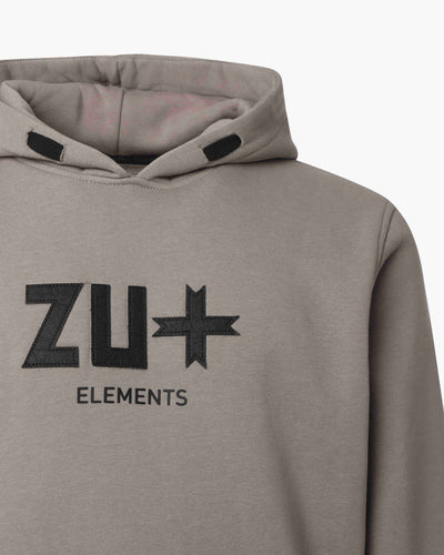 Felpa con cappuccio e macrologo in ricamo