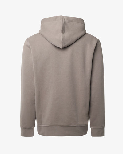 Felpa con cappuccio e macrologo in ricamo