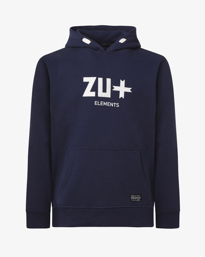 Felpa con cappuccio e macrologo in ricamo