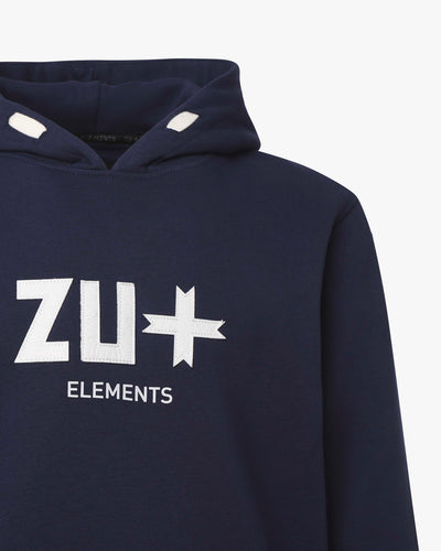 Felpa con cappuccio e macrologo in ricamo